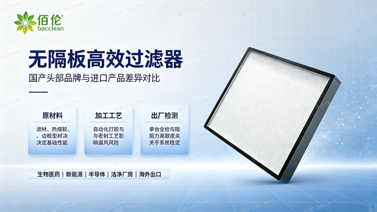 无隔板高效过滤器国产与进口差异及采购建议