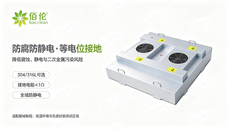 半导体专用ffu，防腐防静电，等电位接地