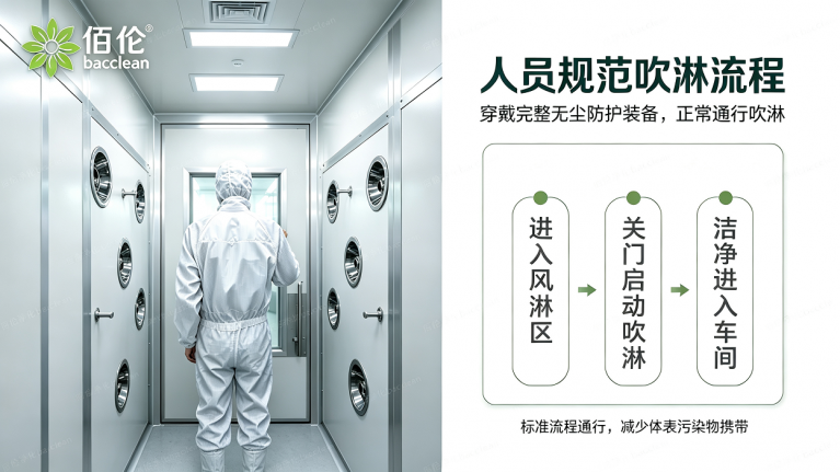 无尘服人员风淋室标准吹淋作业
