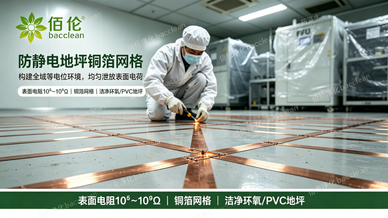 普通FFU防静电地坪铜箔网格
