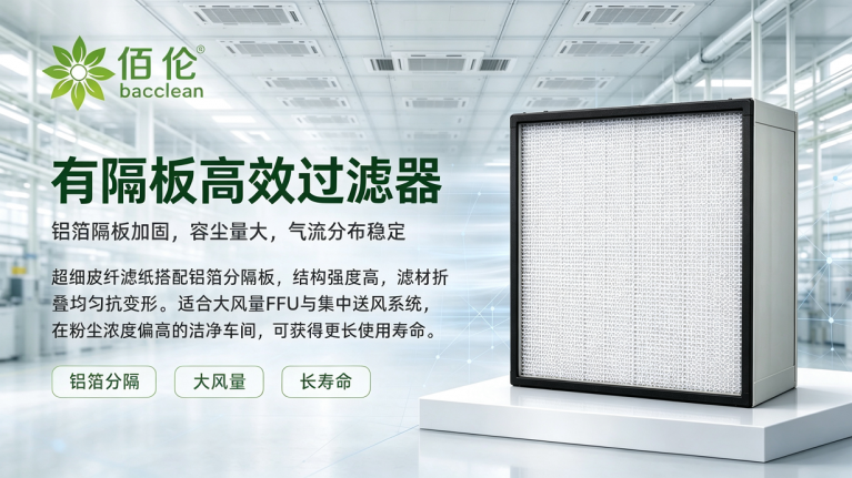 FFU配套有隔板高效过滤器