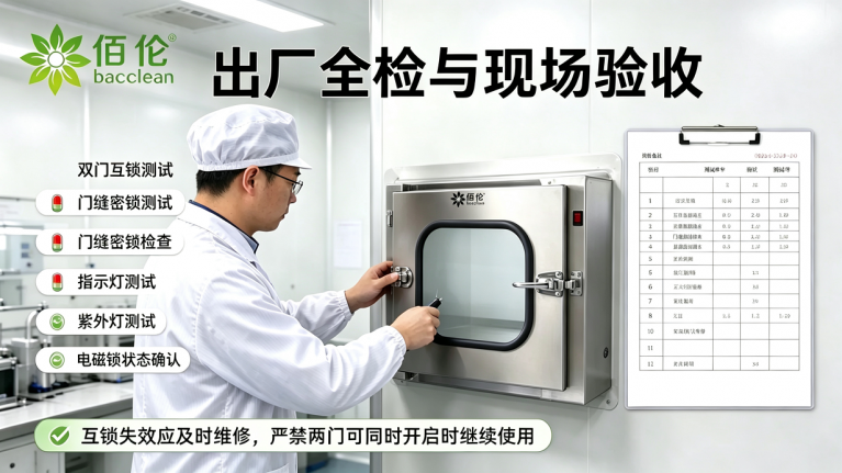 传递窗出厂全检与现场验收