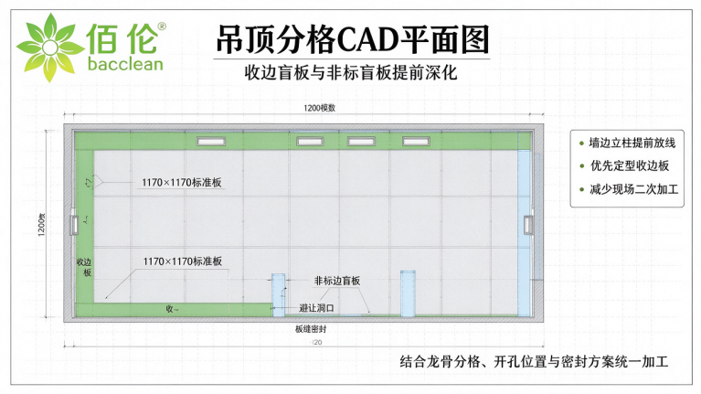 吊顶分格 CAD 平面图
