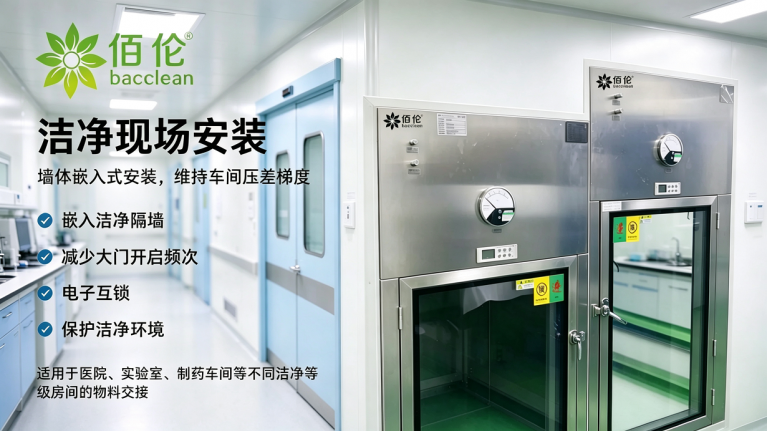 层流传递窗洁净现场安装