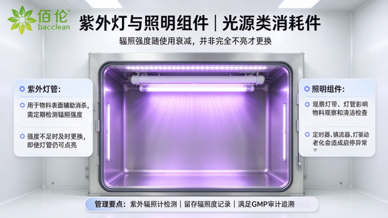 洁净层流传递窗紫外灯与照明组件：光源类消耗件