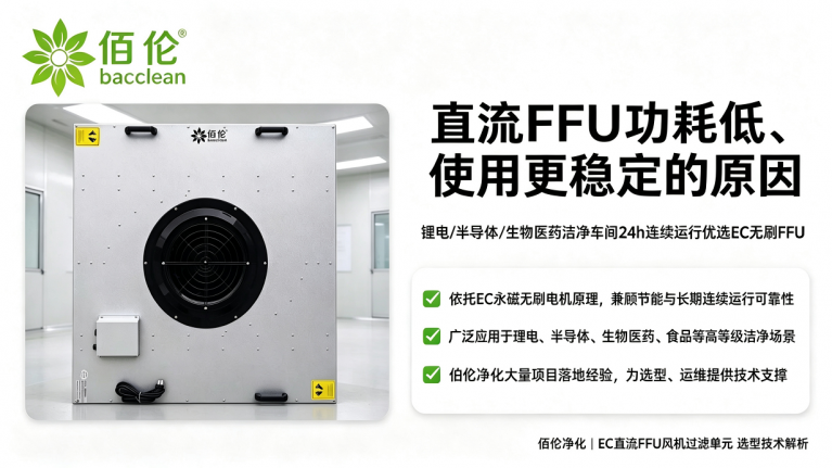 直流FFU功耗低、使用更稳定的原因