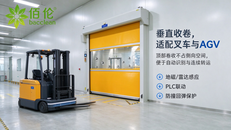 货淋室AGV 叉车通行现场图