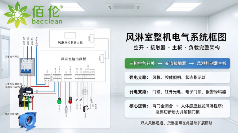 风淋室整机电气系统框图